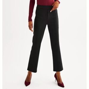 Nine West Womens High Rise Kick Flair Black Pants Business Casual Office 12 NEW‎